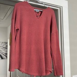 Red sweater with back detail